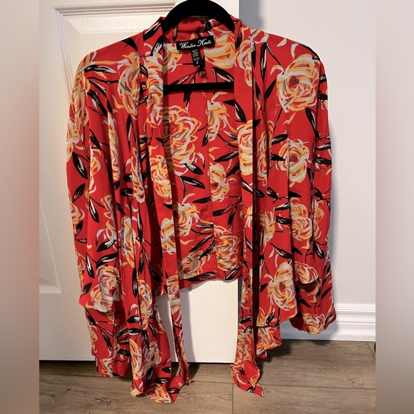 Winter Kate by Nicole Richi 100% silk blouse / kimono top - Picture 3 of 13